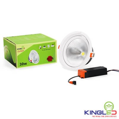 Đèn LED Âm Trần Spotlight Tròn KingLED 30W