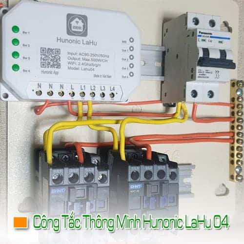 Công tắc thông minh Hunonic Lahu 2 kênh điều khiển từ xa 15 công tắc thông minh cửa cuốn hunonic door